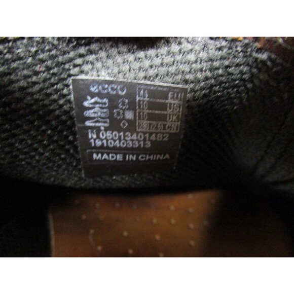 Ecco Loafers Mens 10 Brown Leather Moccasin Slip On Driving Shoes EU 44